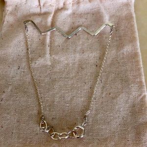 Sterling silver zigzag bar bracelet